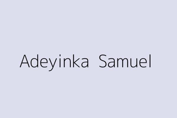 Adeyinka  Samuel 